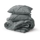 preview thumbnail 22 of 31, 3 Piece Reversible Pintuck Pinch Pleat Comforter Set, Bedding Set for All Season
