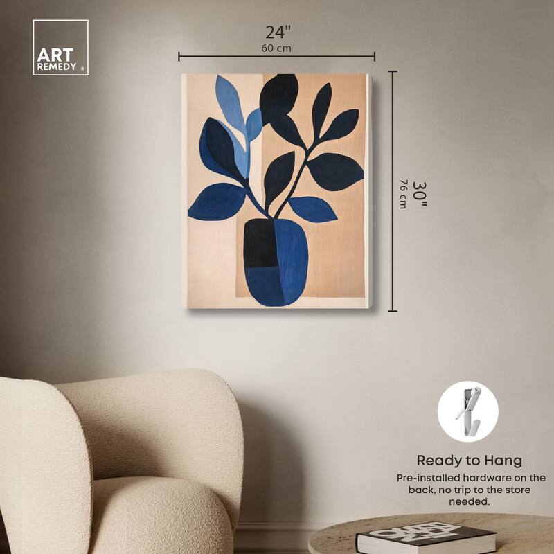 Blue Matisse Jar II Canvas by Art Remedy, Gallery Wrapped