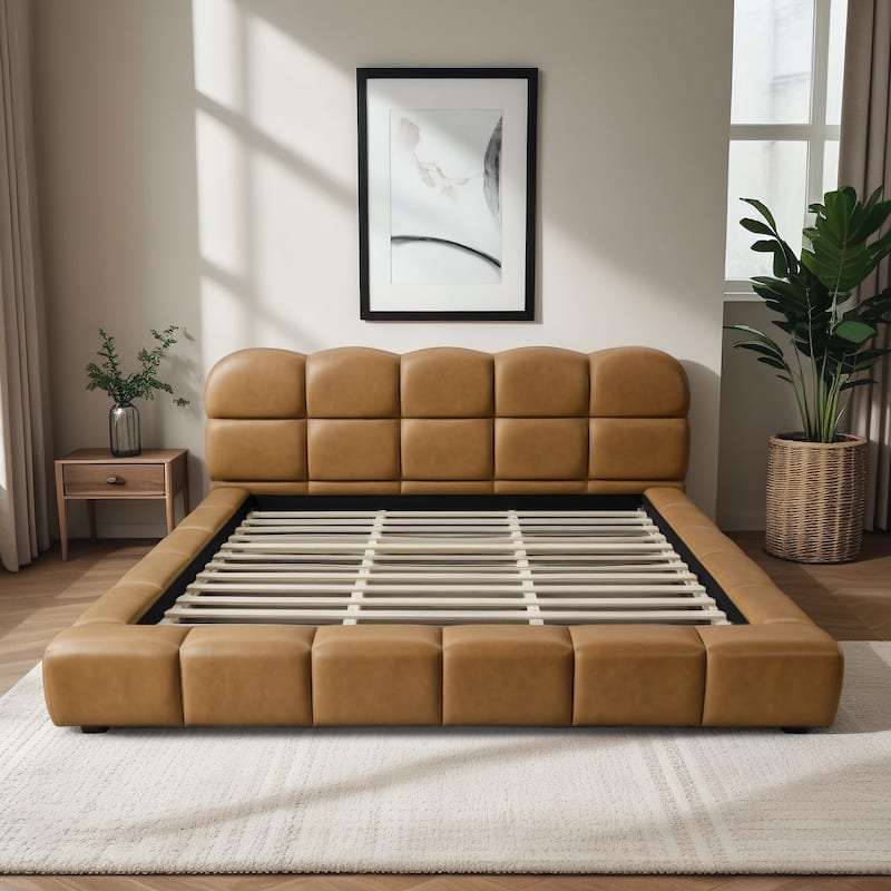 Missoula Tufted Queen Size Platform Bed with Easy Assembly & No Box Spring 