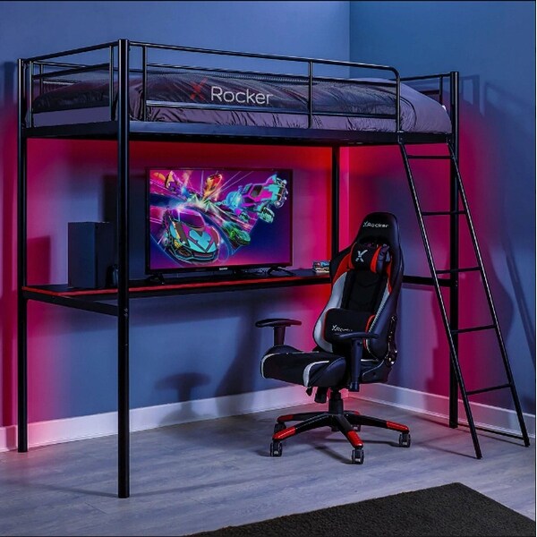 High sleeper bed with gaming desk discount