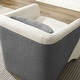 preview thumbnail 8 of 15, Mid Century Modern Armchair,Swivel Chair for Living Room, Bedroom - 30" x 29.5" Grey