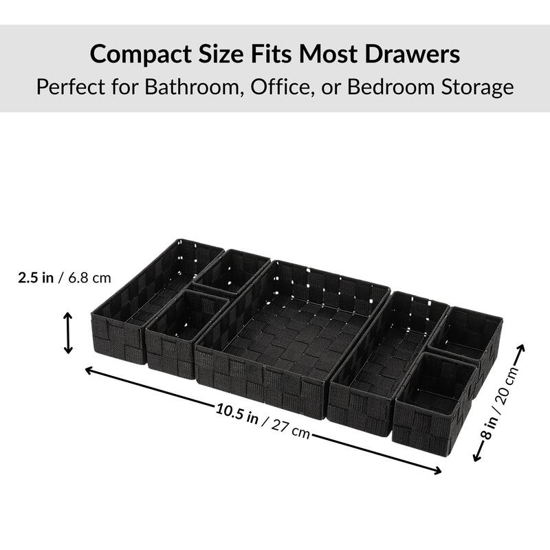 7-Piece Drawer Organizer Set - 10.5 L x 8 W x 2.5 H