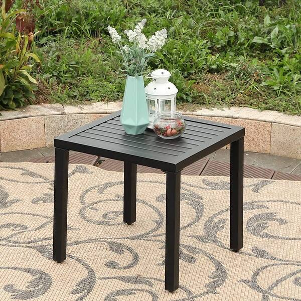 Shop Claribelle Black Metal Small Square Side End Table By Havenside Home Overstock 30100874