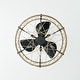 preview thumbnail 5 of 12, Delano 24-inch Matte Black and Imitation Wood 6 Lights 3 Blades Lighted Ceiling Fan with Remote