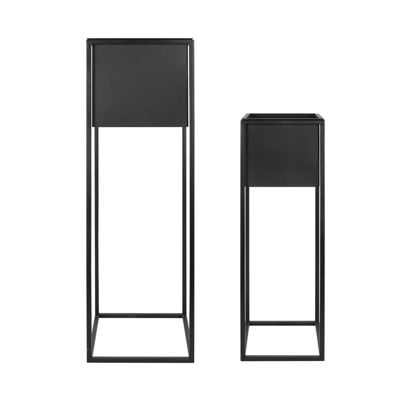 Kate and Laurel Palade Free Standing Metal Planter Set