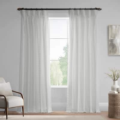 Exclusive Fabrics Serinity Cotton Rod Pocket Sheer Curtains For Bedroom & Living Room Curtains Pair (2 Panels)