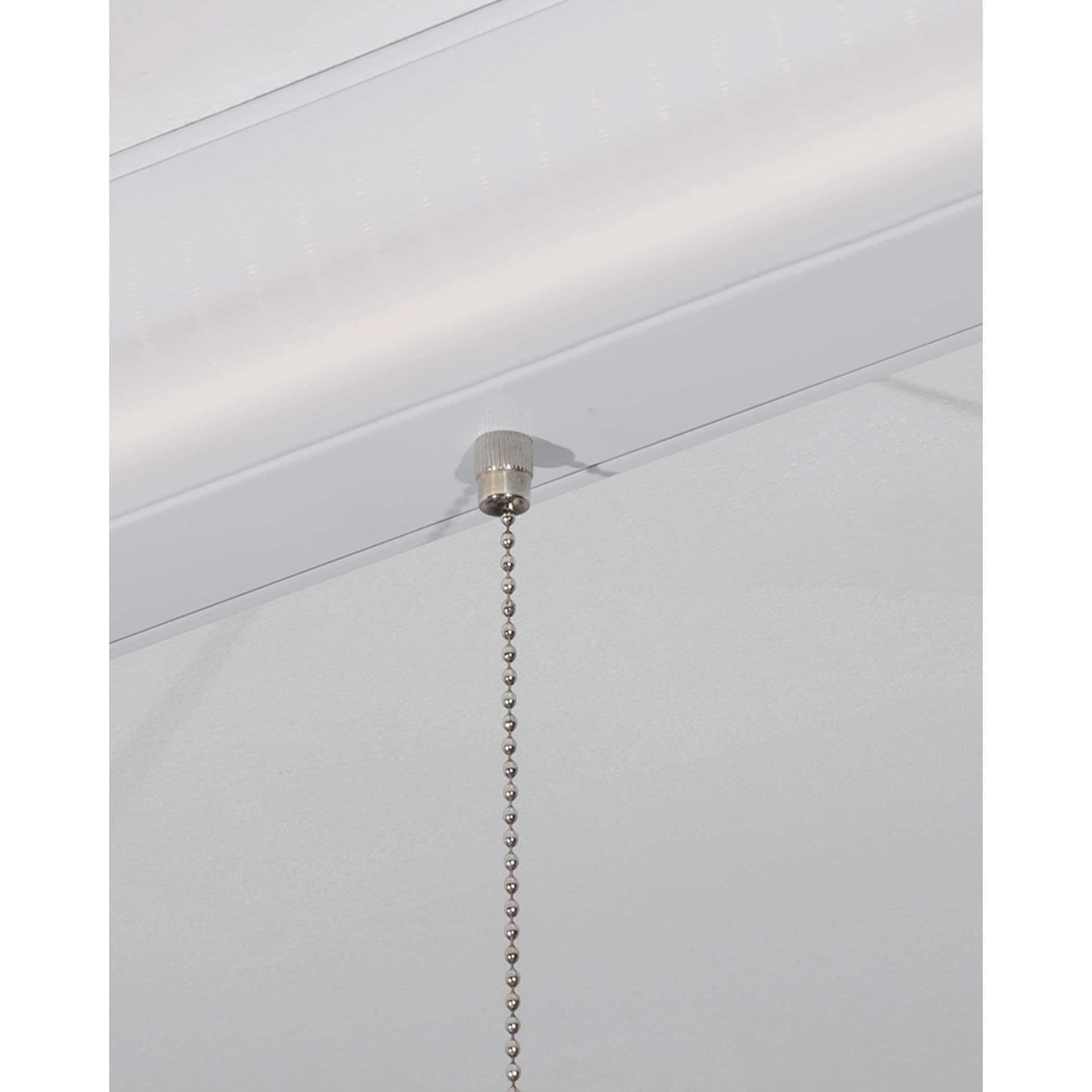 LED T5L 1light White with Pull Chain Closet Light, White Acrylic Shade