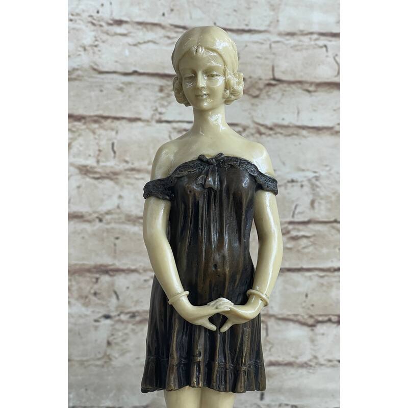 Bronze Sculpture Signed Chiparus Faux Figurine And Pure Statue Figurine Artwork