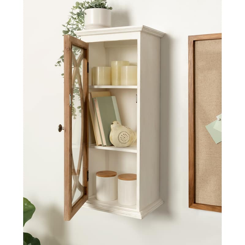Kate and Laurel Quinlan Decorative Rustic 2-Door Wall Cabinet