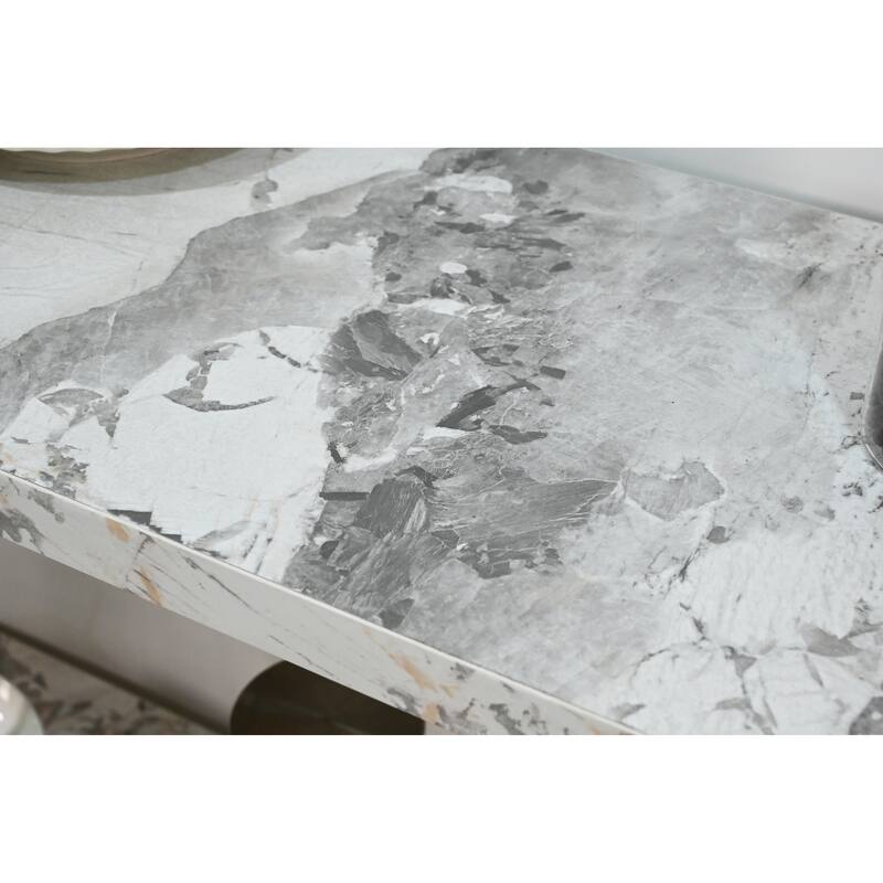 Modern Luxury 47.24" Console Table Stylish Entryway Table with Storage Shelf for Home Decor