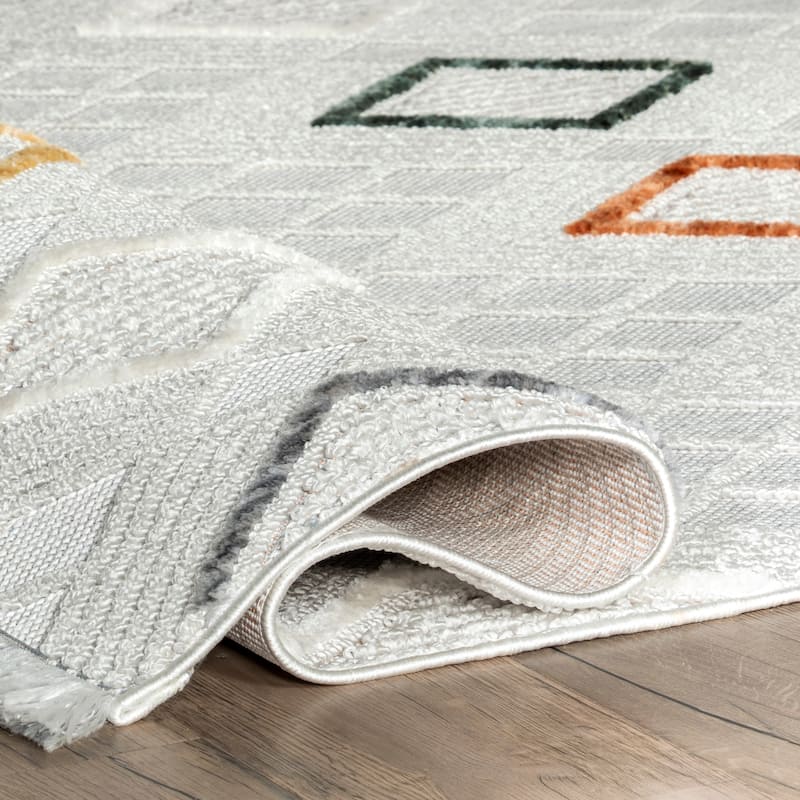 Nuloom Madge Contemporary Tiled Fringe Area Rug