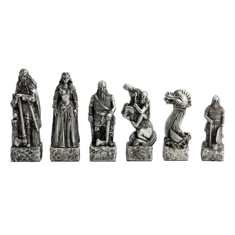 Veronese Design 4.33" H VIKING CHESSMEN Multicolor Resin