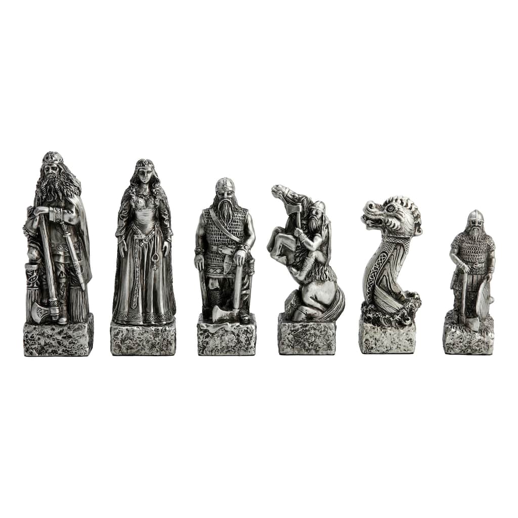 Veronese Design 4.33" H VIKING CHESSMEN Multicolor Resin