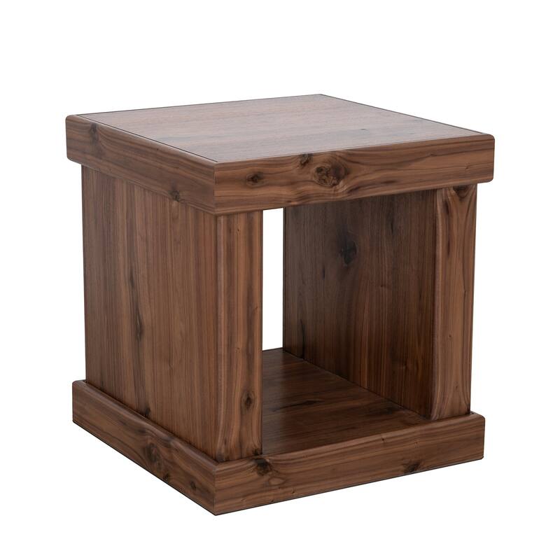 Origins by Alpine Sequoia 24.5" W End Table, Walnut Brown