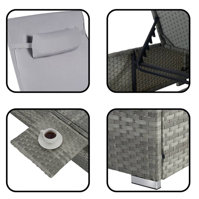 Outdoor Patio Chaise Lounge Chair