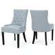 preview thumbnail 63 of 70, Cheney Contemporary Tufted Dining Chairs (Set of 2) by Christopher Knight Home - 21.50" L x 25.00" W x 36.00" H
