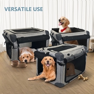 WOWMAX Folding Soft Dog Crate House - Bed Bath & Beyond - 40329566