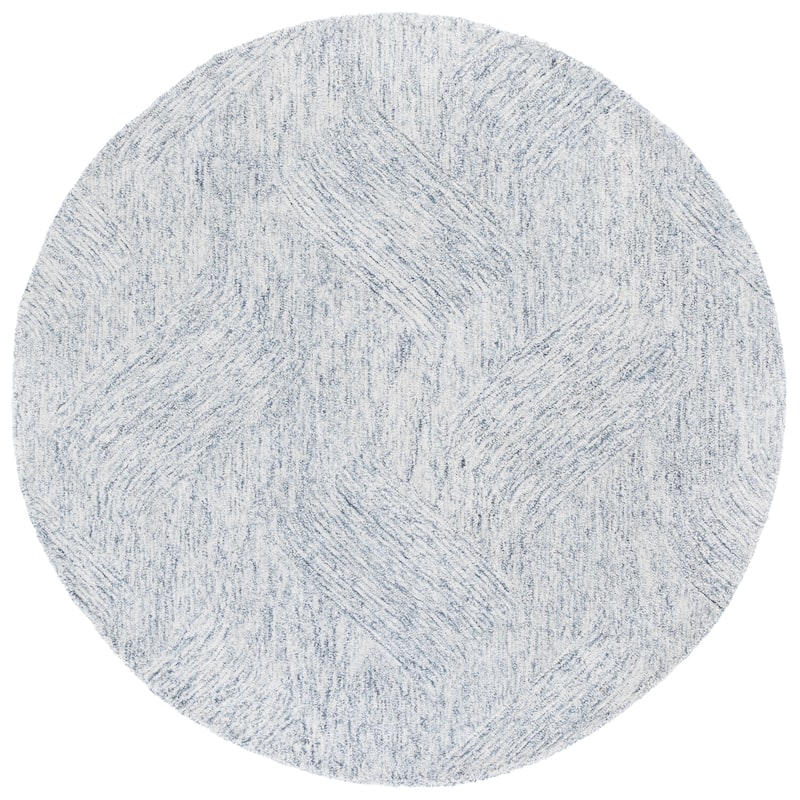 SAFAVIEH Handmade Pine Anaya Modern & Contemporary Wool Rug - 6' Round - Dark Grey