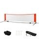 preview thumbnail 2 of 11, Soozier 23 ft Portable Double Sided Soccer Training Rebounder Trainer Net for Practice with Included Storage Bag, Red