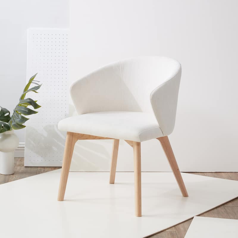 SAFAVIEH Couture Gabriele Dining Chair - 22 In. W x 25 In. D x 31 In. H - 22"Wx25"Dx31"H - Ivory/Natural