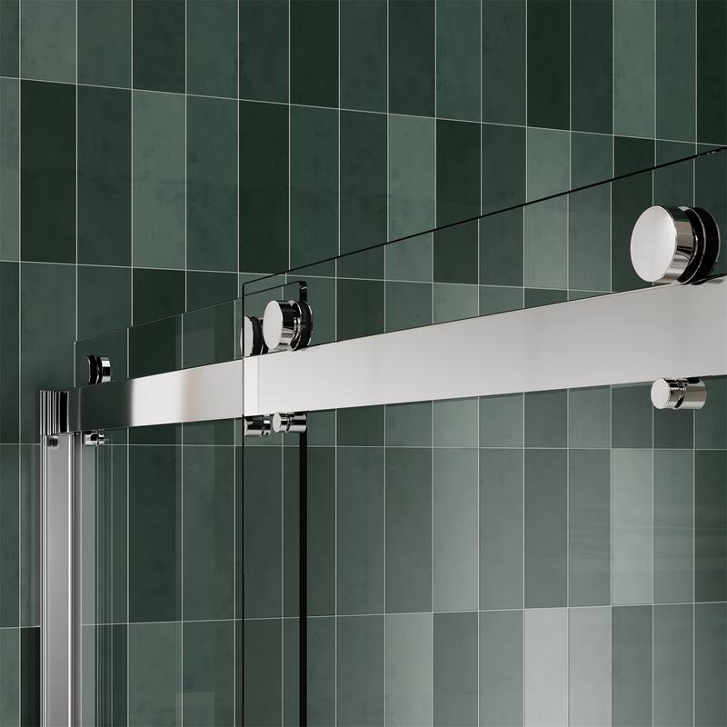 Bypass Sliding Shower Door with 5/16" Tempered Glass