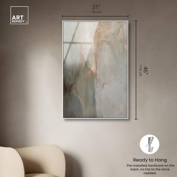 dimension image slide 4 of 24, Fiery Traces I Abstract Framed Acrylic Wall Art by Art Remedy