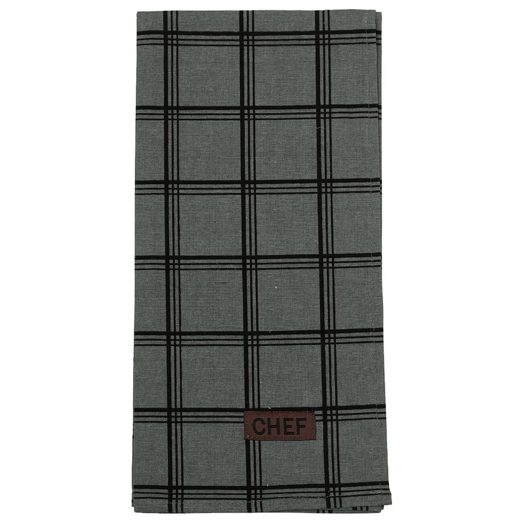 Chef's Choice Cotton Kitchen Towel - 28x20 Inch - Classic Plaid Design for Modern Kitchen - 28"L x 20"W x 0.1"H
