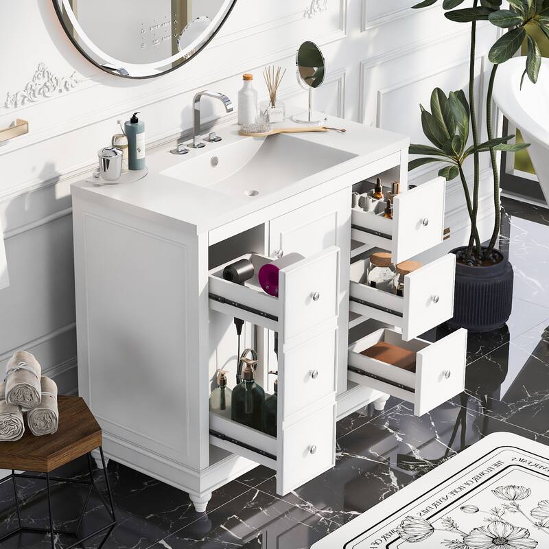 36" Gray Bathroom vanity