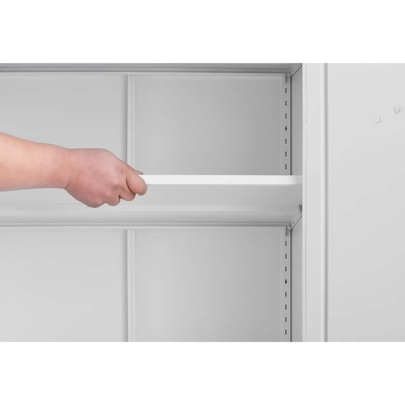 2 Doors Metal Storage Cabinet Kitchen Pantry Cabinet With Adjustable Shelves all Steel Cabinet Locker