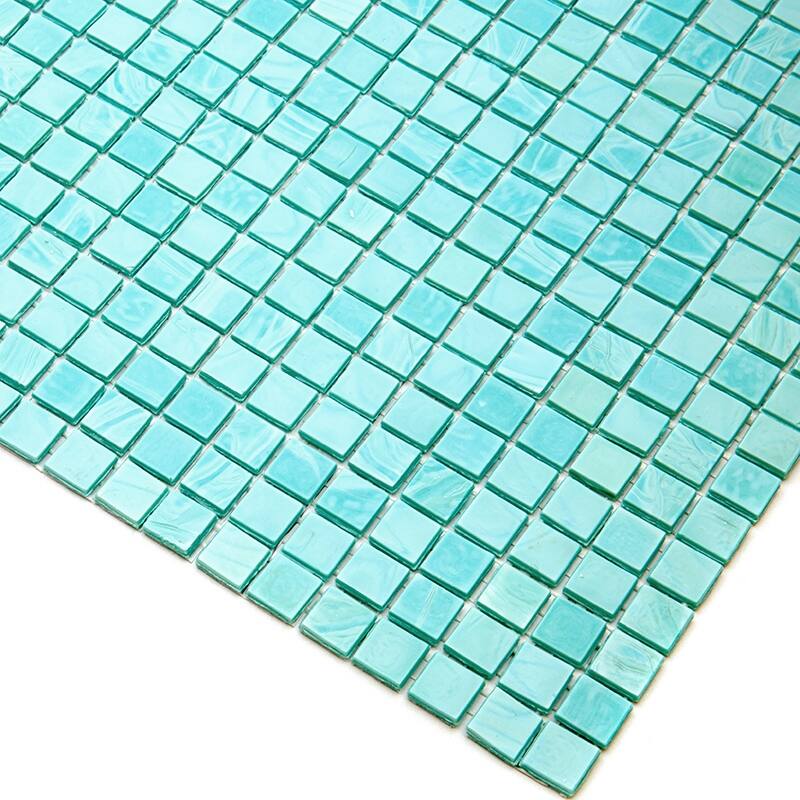 Apollo tile 12" x 12" Skosh Glossy Mint Green Glass Tile (18.69 sq ft/case) - 20 Pack