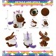 preview thumbnail 2 of 4, DolliBu Sparkle Eyes Moose Unicorn Plush Stuffed Animal with Outfit - 8 inches