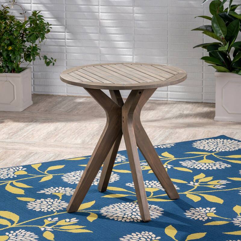 acacia wood outdoor bistro table