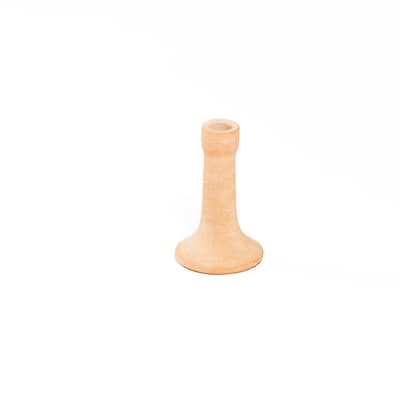 Round Candleholder White Wash Dia 3.75" & H 6" - White Wash