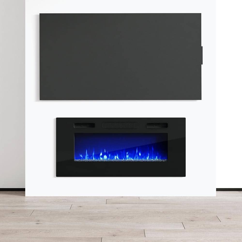 EFire1 40-inch Recessed Wall-mounted Electric Fireplace Heater
