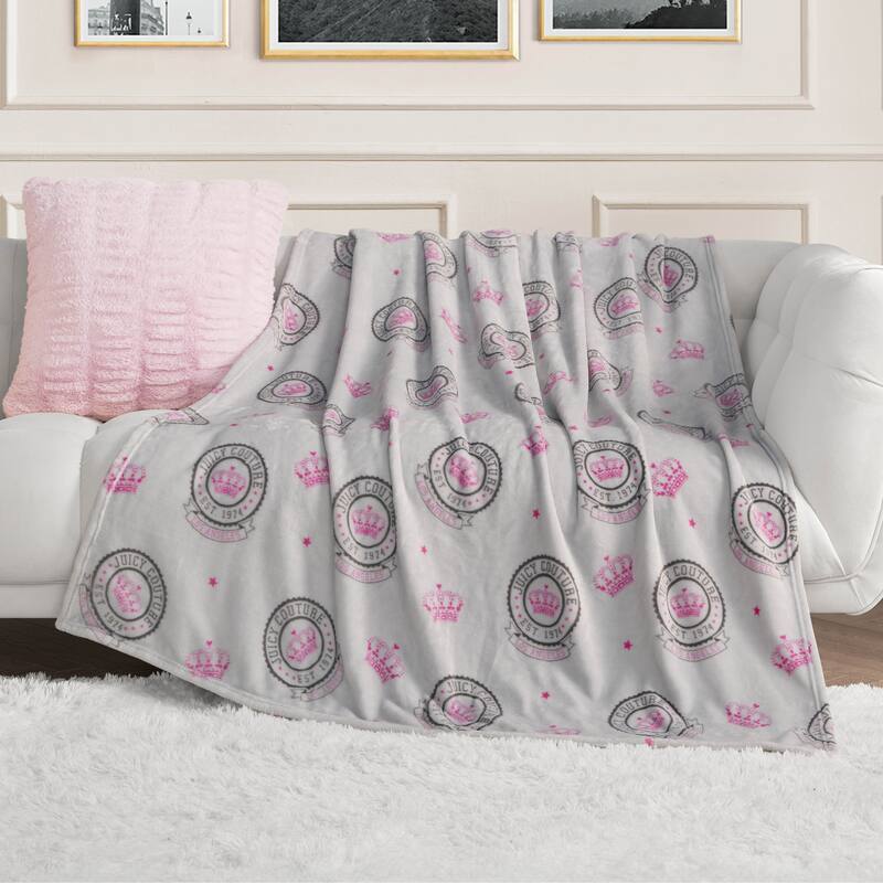 Juicy Couture Juicy Emblem 50" x 70" Plush Throw