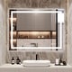 preview thumbnail 46 of 61, LED Bathroom Vanity Mirror Wall Mounted with Double Light Strip, 3-Color Dimmable, Anti-Fog, HD Tempered Glass, UL-Listed, ETL
