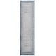 preview thumbnail 10 of 9, LOOM & LUXE Collection Blue/Ivory/Bordered Non-Shedding Area Rug 96" D x 26" W x 0.35" H