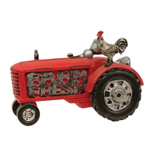 FREE SHIPPING 11L X 7H X 6W Tractor Alarm Clock W/ Rooster Sound