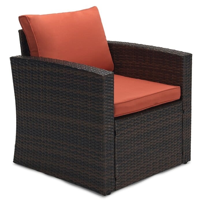 4-piece Wicker Patio Conversation Furniture Set
