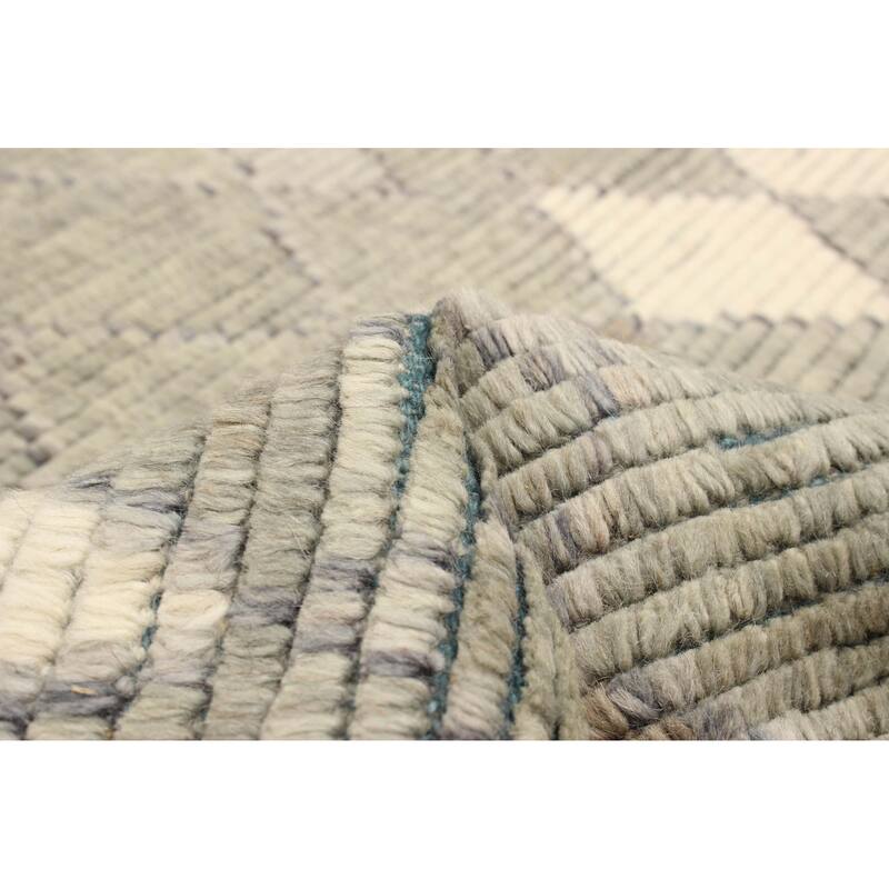 ECARPETGALLERY Hand-knotted Tangier Grey Wool Rug - 5'3 x 8'3