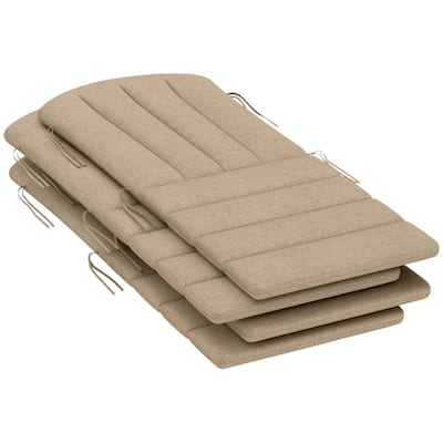 Yarn-Dyed Fabric Adirondack Chair Cushions with Foam Padding Set of 4 - 48.8" L x 19.7" W x 1.6" D