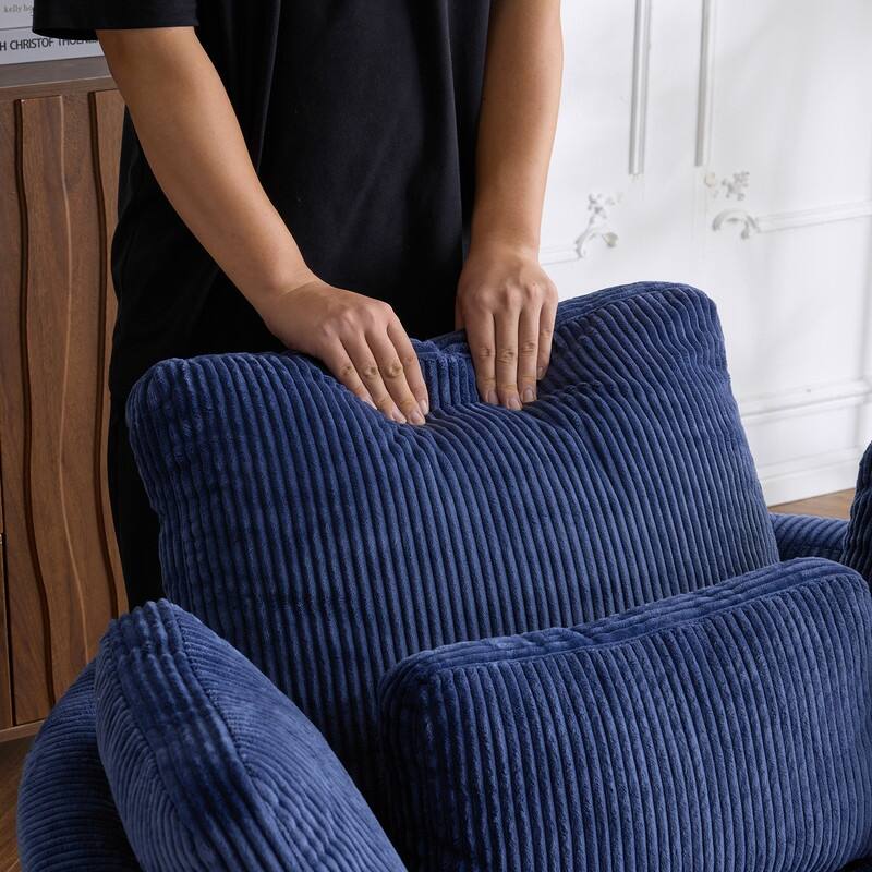 Velvet Crescent Upholstered Swivel Accent Chair
