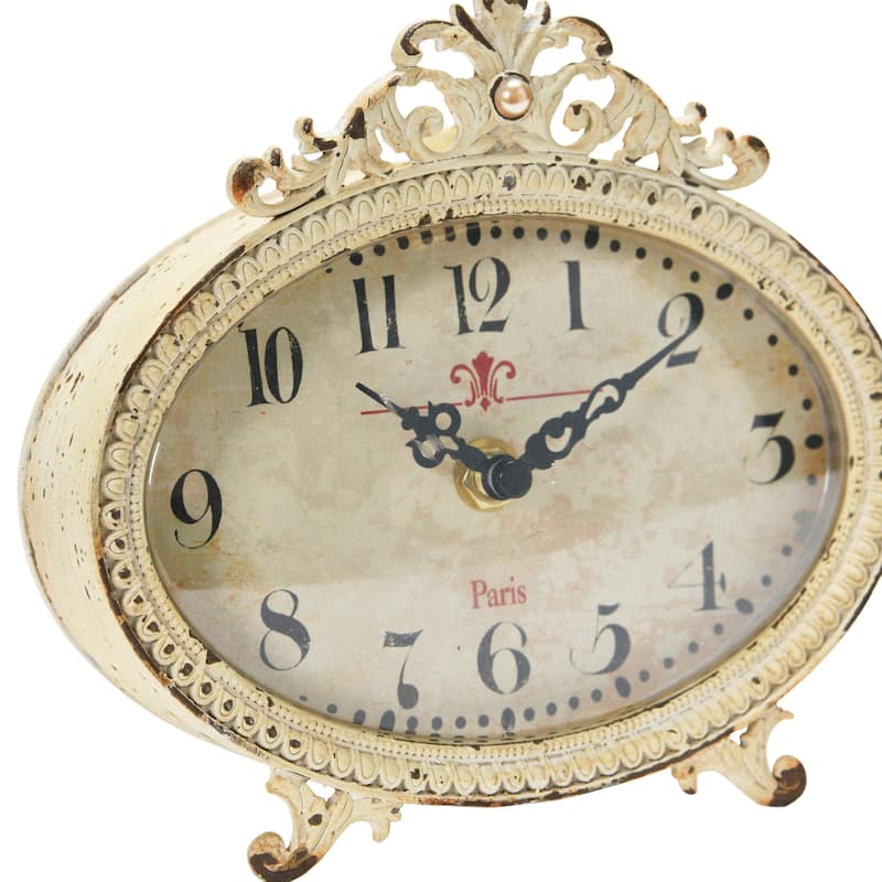 Decorative Pewter Mantel Clock