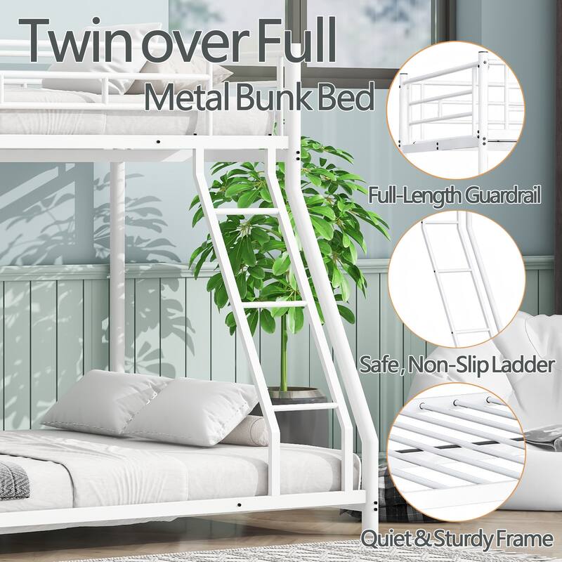 Heavy Metal Bunk Beds with Ladder Kids Bed Frame Twin / Twin XL / Full / Queen Size🏕️