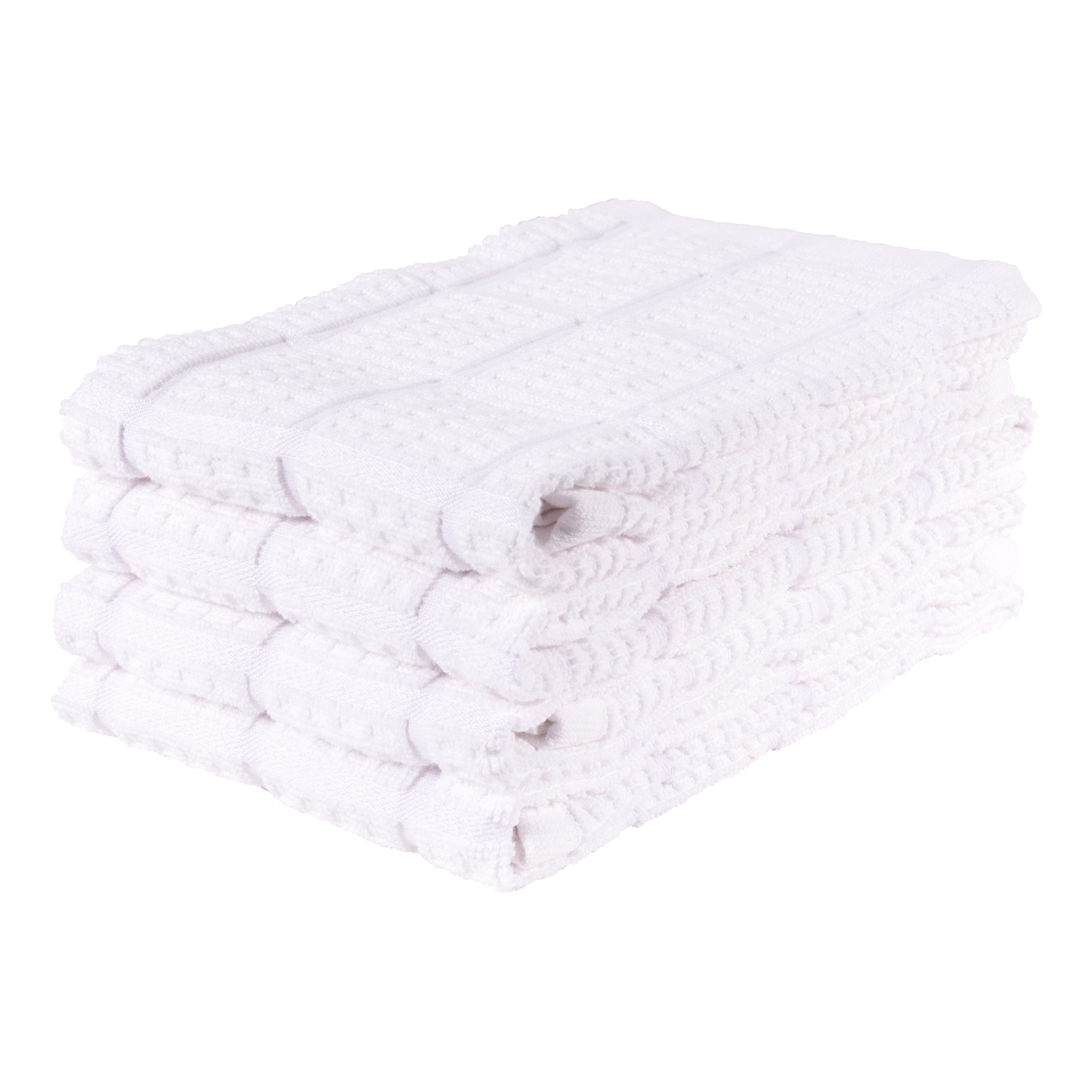 NWT Simply Essential LT. ALLOY/ WHITE 4 Piece HAND Towel Set 100% cotton