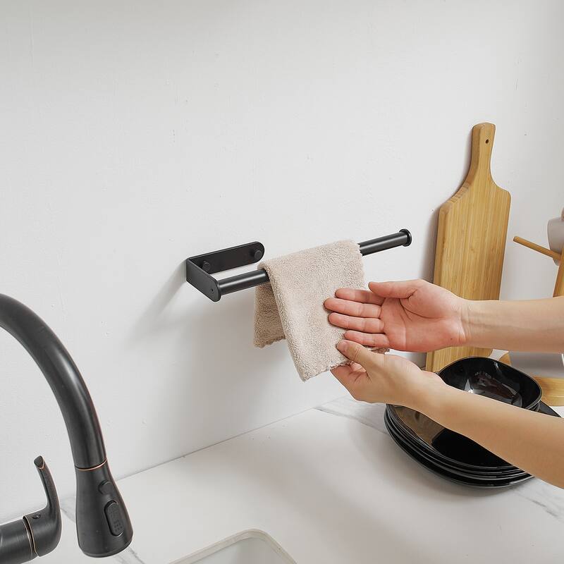 Wall Mount Paper Towel Holder Bulk- Self-Adhesive Under Cabinet (2 Pieces)