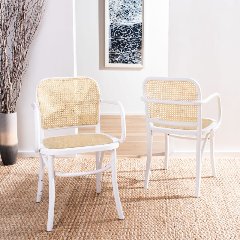 SAFAVIEH Evia Modern Natural Cane Dining Chair - 21.3" x 19.9" x 31.9" - 21Wx20Dx32H