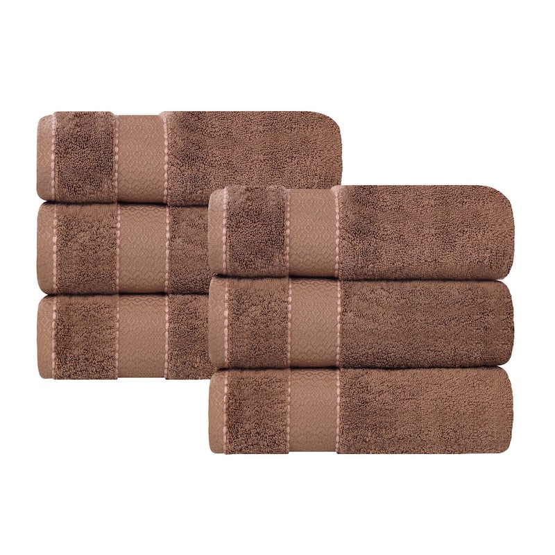 Superior Niles Cotton Ultra-Plush Absorbent Hand Towels, Set of 6
