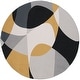 preview thumbnail 40 of 39, SAFAVIEH Odyssey Zulfiye Mid-Century Modern Rug 6'7" Round - Grey/Gold Black - Round