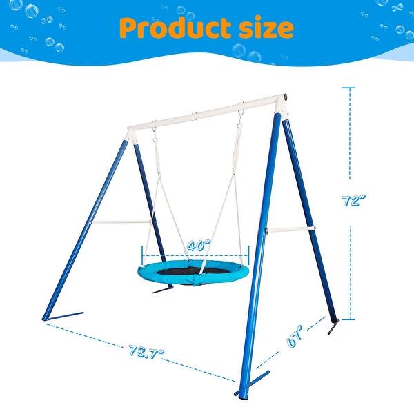 Metal Swing Stand With Saucer Outdoor Playground Metal Swing Set For Kids Outdoor Play